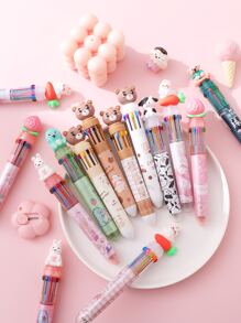 1 pieza Bolígrafo con diseño de oso de dibujos animados al azar - Multicolor - Ver 5