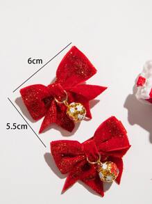 2 cái Phụ nữ bóng trang trí nơ thiết kế kẹp tóc thời trang, để trang trí - Nhiều màu - Xem 3