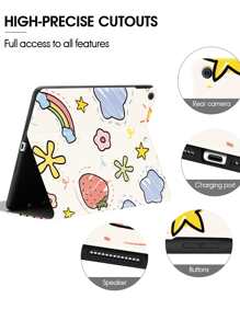 Strawberry Pattern Case Compatible With IPad - Multicolor - View 4