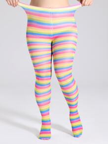 Medias con estampado de rayas de color - Multicolor - Ver 2