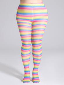 Medias con estampado de rayas de color - Multicolor - Ver 3