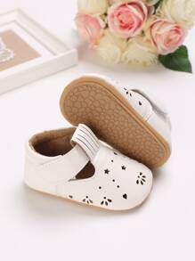 嬰兒鏤空瑪麗珍平底鞋 - 白色 - 查看 2