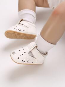 嬰兒鏤空瑪麗珍平底鞋 - 白色 - 查看 4