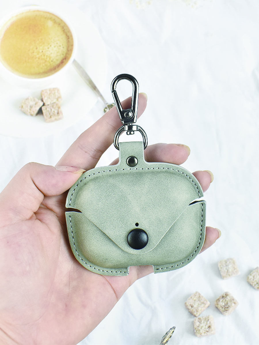 Funda compatible con Airpods unicolor - Gris Claro - Ver 1