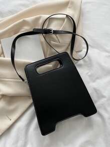 Dấu hiệu cảnh báo Thiết kế Túi Mới lạ , Da giả Túi đeo chéo , Creative Dấu hiệu Ví Đối với phụ nữ - màu đen - Xem 5