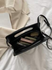 Dấu hiệu cảnh báo Thiết kế Túi Mới lạ , Da giả Túi đeo chéo , Creative Dấu hiệu Ví Đối với phụ nữ - màu đen - Xem 4