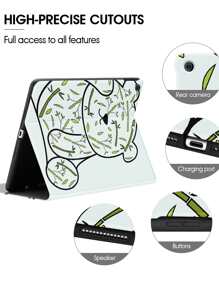 Etui ze wzorem niedźwiedzia kompatybilne z iPadem - Zielony - Zobacz 4