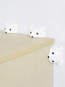 1pc Cartoon Bear Shaped Anti-dumping Fixer - Black and White - View 1