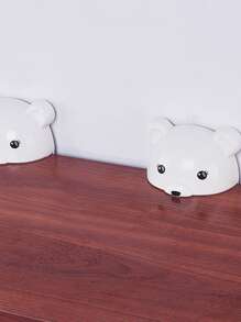 1pc Cartoon Bear Shaped Anti-dumping Fixer - Black and White - View 2