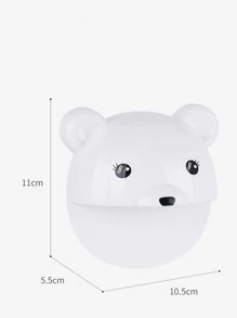 1pc Cartoon Bear Shaped Anti-dumping Fixer - Black and White - View 3