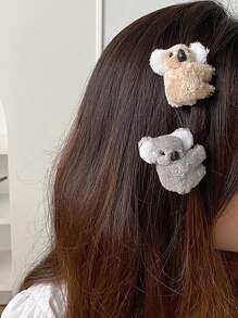 2入組考拉裝飾髮卡，可愛風格 - 彩色 - 查看 1