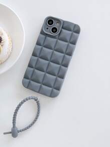 Plain Phone Case With Lanyard - Grey - View 2