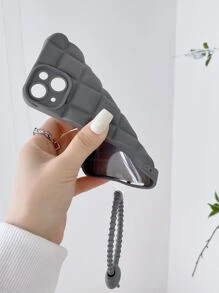 Plain Phone Case With Lanyard - Grey - View 3