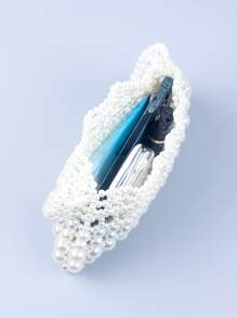 Argyle Księżniczka Sztuczna perła & Koraliki z kamieni szlachetnych Perła Torba Dekoracja ze sztucznej perły Torby naramienne Na imprezę , Ślub , Bal studencki I Kolacja , Szminki , Damski Perła Torba - Beżowy - Zobacz 6