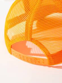 Men Letter Graphic Trucker Hat Casual - Orange - View 3