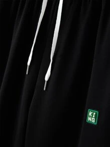 Manfinity Men Tie Dye Kangaroo Pocket Drawstring Hoodie & Joggers - Multicolor - View 3