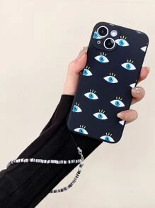 眼睛圖案手機殼附帶繩子 - 彩色 - 查看 3