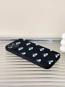 眼睛圖案手機殼附帶繩子 - 彩色 - 查看 4