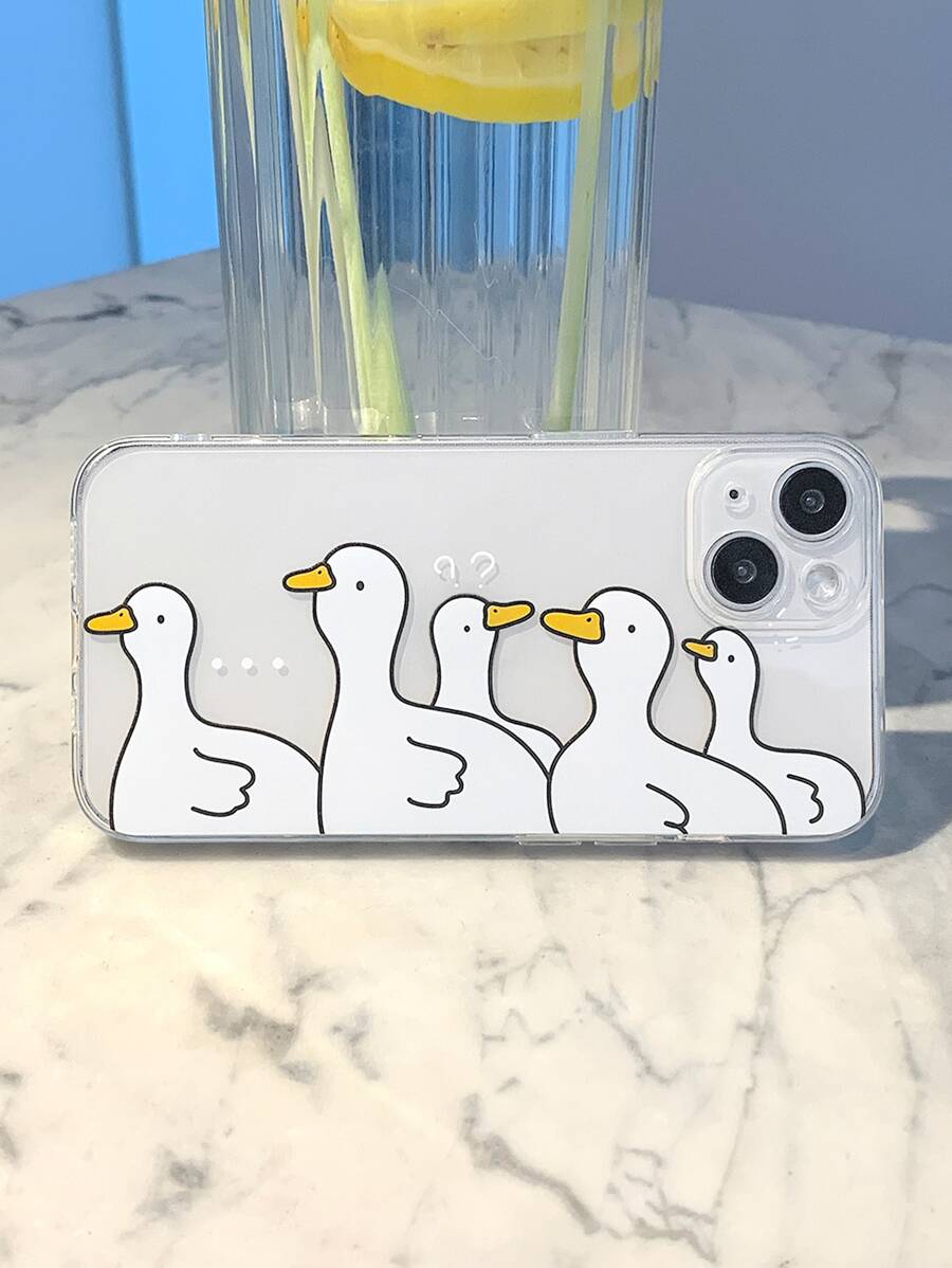 Ốp điện thoại trong suốt in hình vịt hoạt hình, phiên bản quốc tế, không phải phiên bản nội địa. - Nhiều màu - Xem 1
