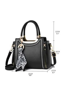 Không thấm nước, Nhẹ, Chi tiết khâu giản dị cho trang phục công sở, Khăn quàng cổ bó Túi vuông trang trí, Quà tặng Ngày của Mẹ cho Mẹ dành cho Nữ sinh viên đại học, Tân binh & Nhân viên văn phòng Hoàn hảo cho Văn phòng, Đại học, Công việc, Kinh doanh, Đi làm - màu đen - Xem 6