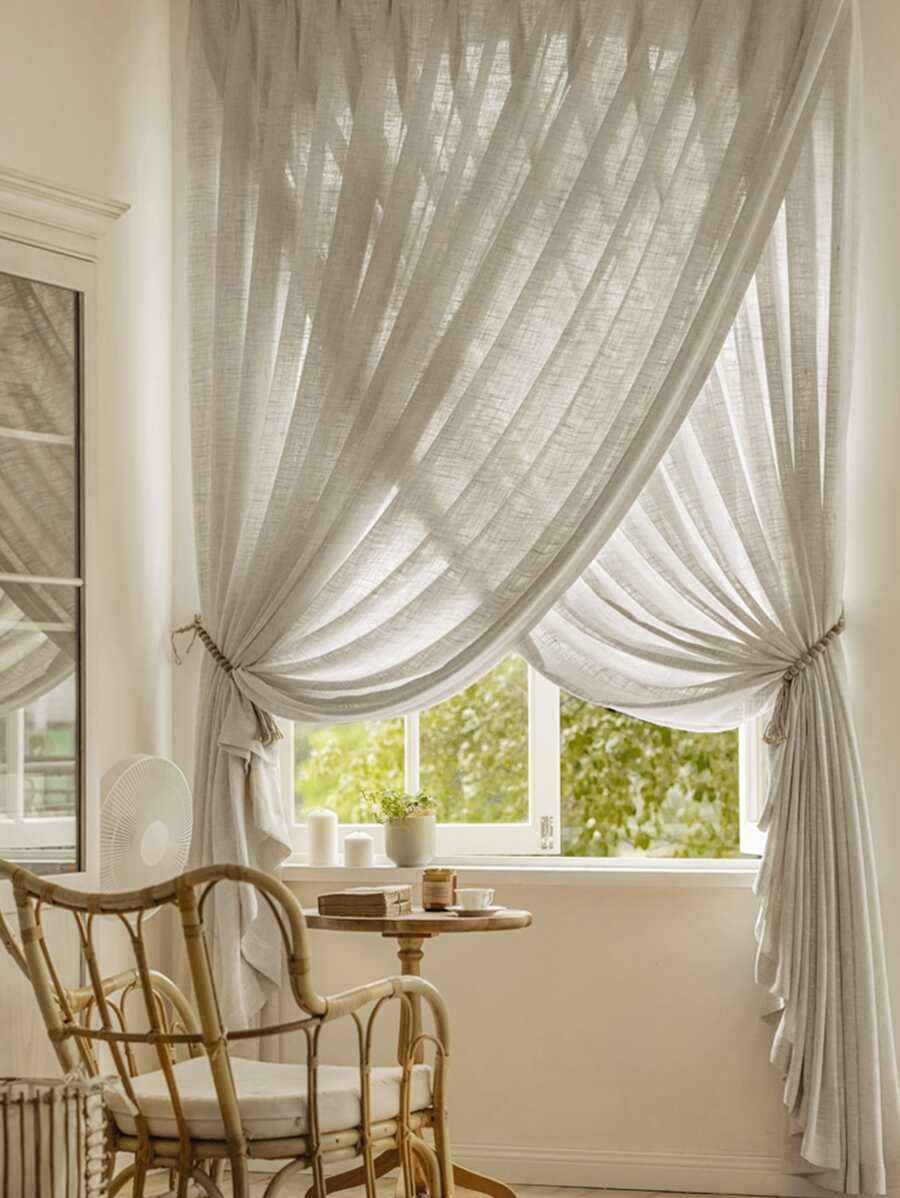 Rèm đơn màu đơn - Màu Khaki - Xem 1