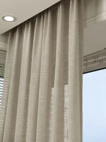 Rèm đơn màu đơn - Màu Khaki - Xem 6