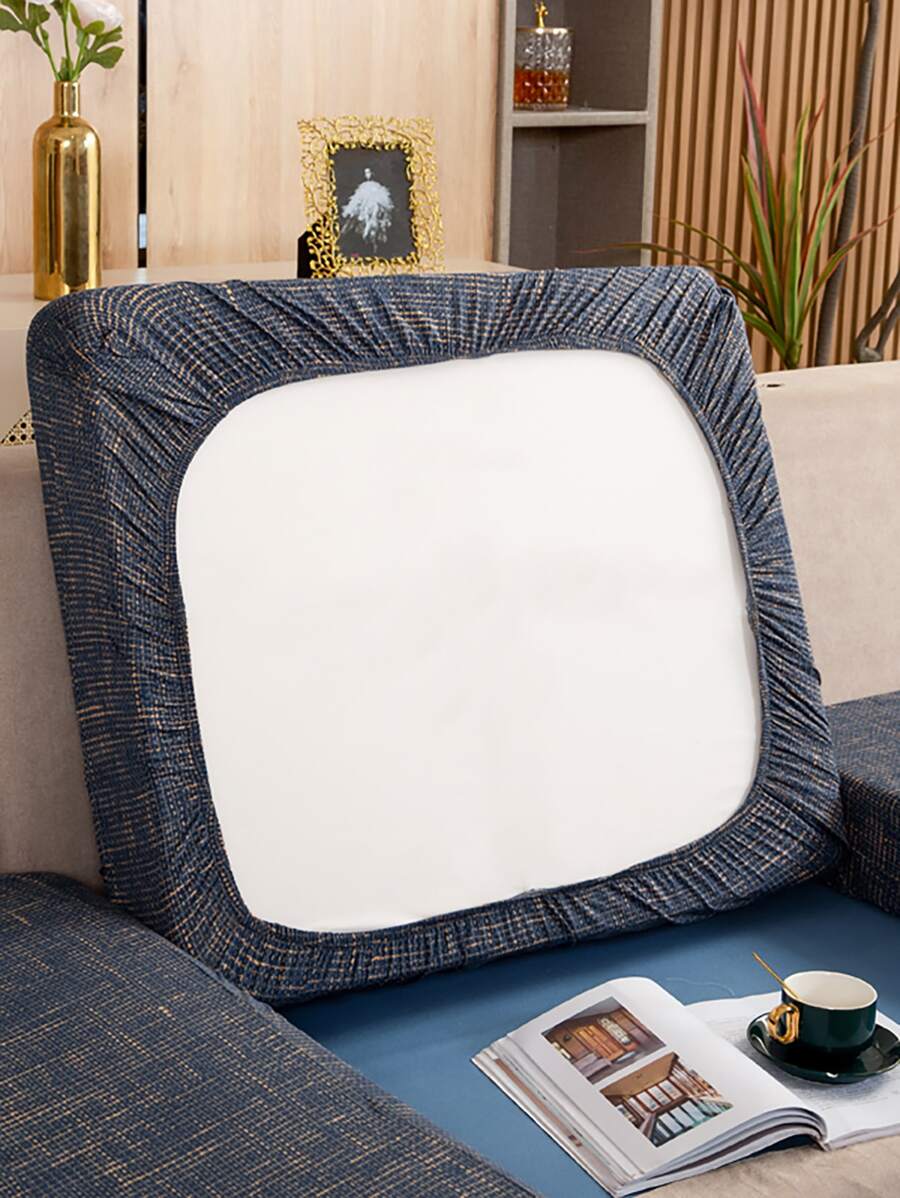 1pc Graphic Pattern Sofa Seat Cover - Blue - View 1