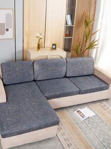 1pc Graphic Pattern Sofa Seat Cover - Blue - View 2