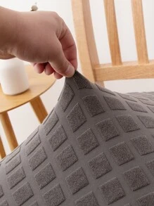 1入組素色彈力椅座套 - 灰色 - 查看 2