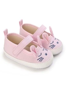 Bebé Zapatos mary jane con diseño de conejo - Rosa Pálido - Ver 1