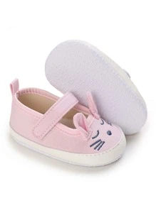 Bebé Zapatos mary jane con diseño de conejo - Rosa Pálido - Ver 2