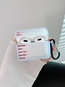 Hộp đựng đồ họa chữ cái 1pc tương thích với Airpods - Nhiều màu - Xem 5