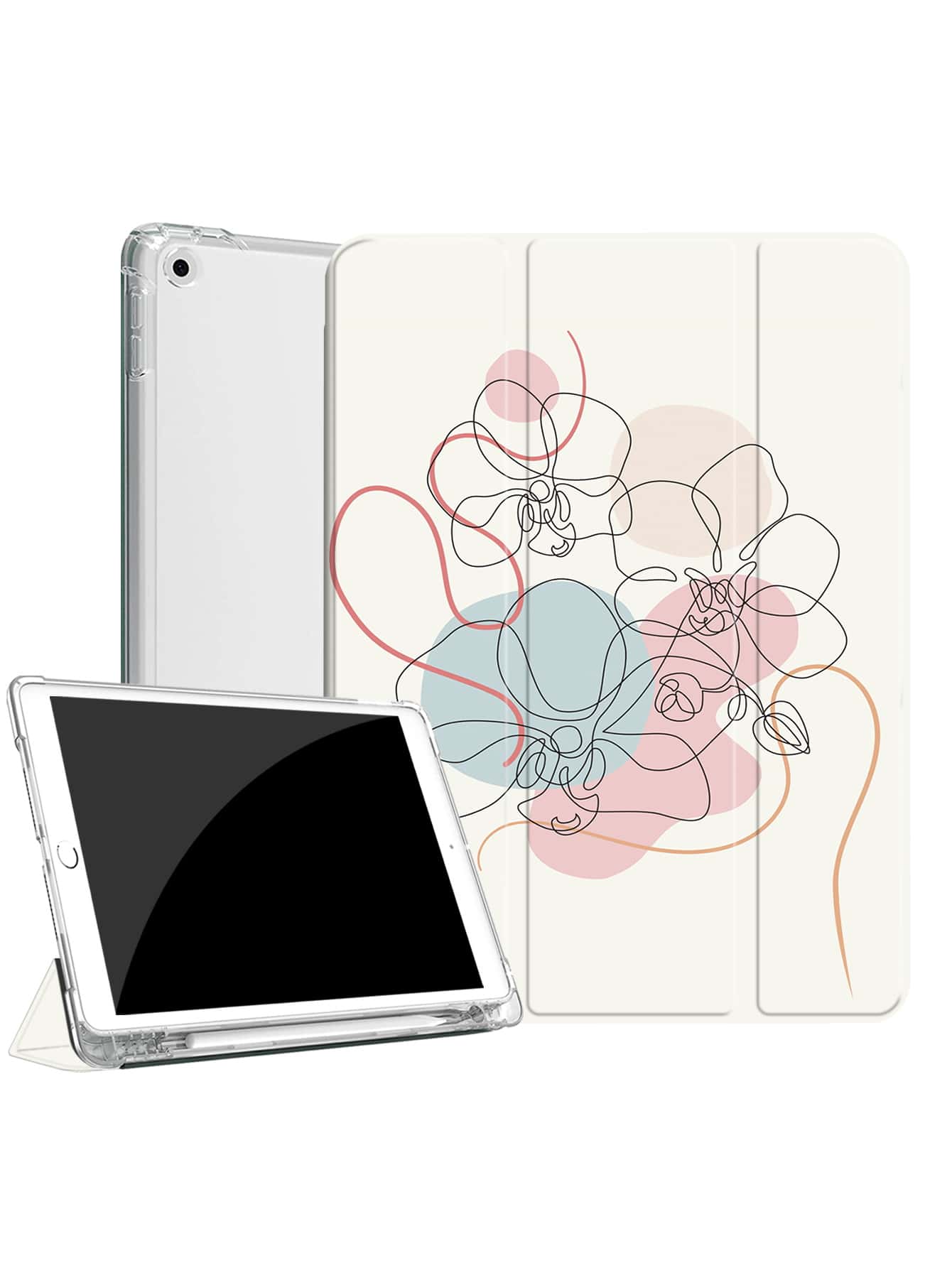 可折疊印花平板殼 - 彩色 - 查看 1