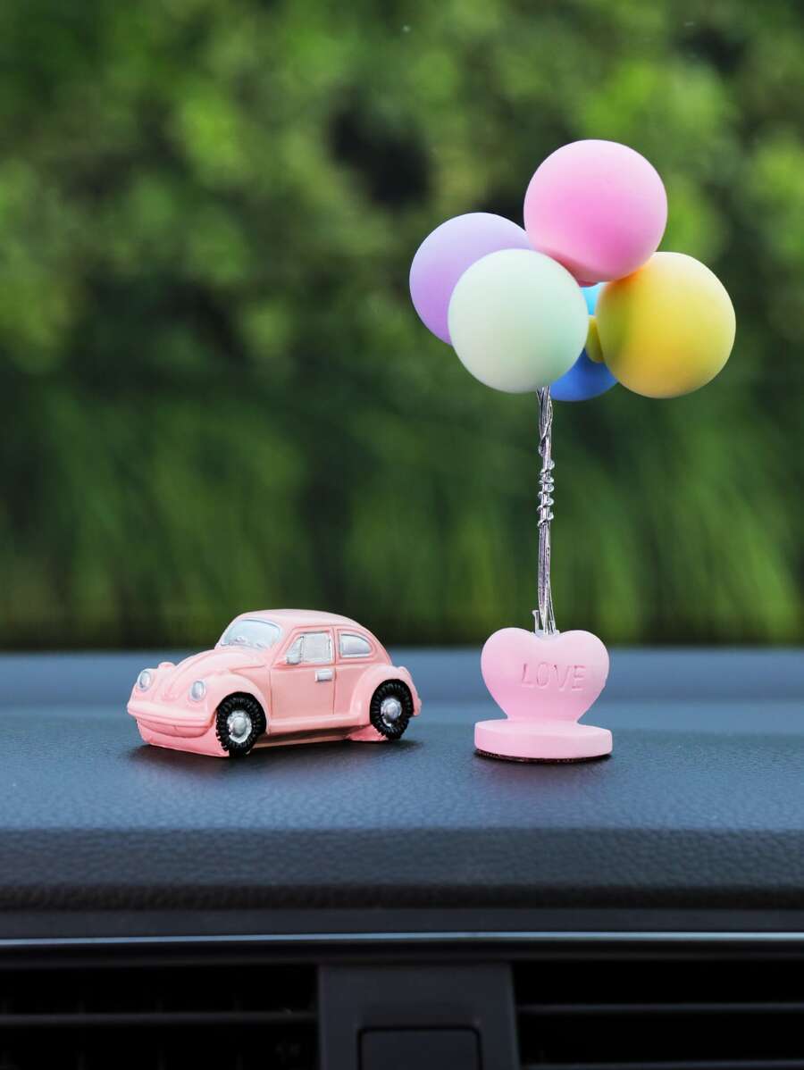 Cartoon Car & Balloon Design Car Ornament