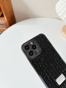 金屬亮絲手機殼 - 黑色 - 查看 3