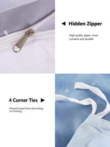 3入组/套無填充物波浪印花被套套裝床用現代被套套裝 - 彩色 - 查看 6