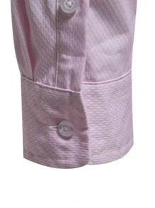 Manfinity Mode Áo sơ mi Nam Nút phía trước màu trơn Giải trí - Màu Hồng baby - Xem 4