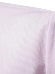 Manfinity Mode Áo sơ mi Nam Nút phía trước màu trơn Giải trí - Màu Hồng baby - Xem 7