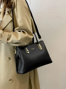 Dedoo 女士多色时尚百搭精致奢华小信封大容量便携斜挎包，优雅女士手提包，女士礼物 - 黑色 - 查看 3