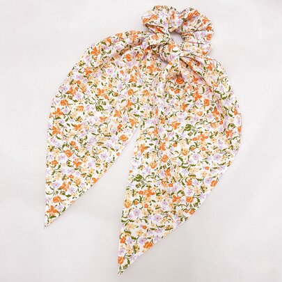 Ditsy Floral Print Scarf Hair Tie