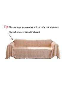 1pc Fringe Trim Khăn Sofa - Màu xanh lam - Xem 5