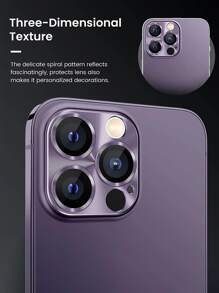 1入組鏡頭保護貼相容 iPhone15/15Plus/15Pro/15Promax - 紫色 - 查看 3