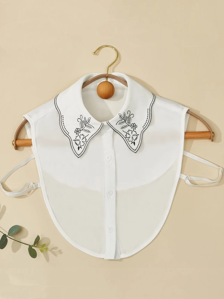 Colletto Camicia,Staccabile Collare Elegante Colletto Finto da Donna Colletto da Camicia Bianco Camicie di Cotone Mezzo Camicia Colletto da Bambola per Ragazze Donna