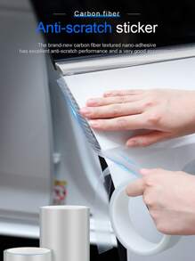 1 rollo 7cm*300cm Pegatina antiarañazos para coche - transparente - Ver 6