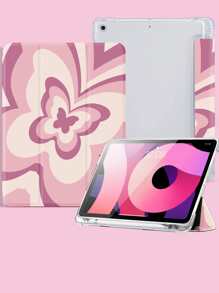 Ốp lưng họa tiết con bướm Tương thích với iPad - Hồng - Xem 3