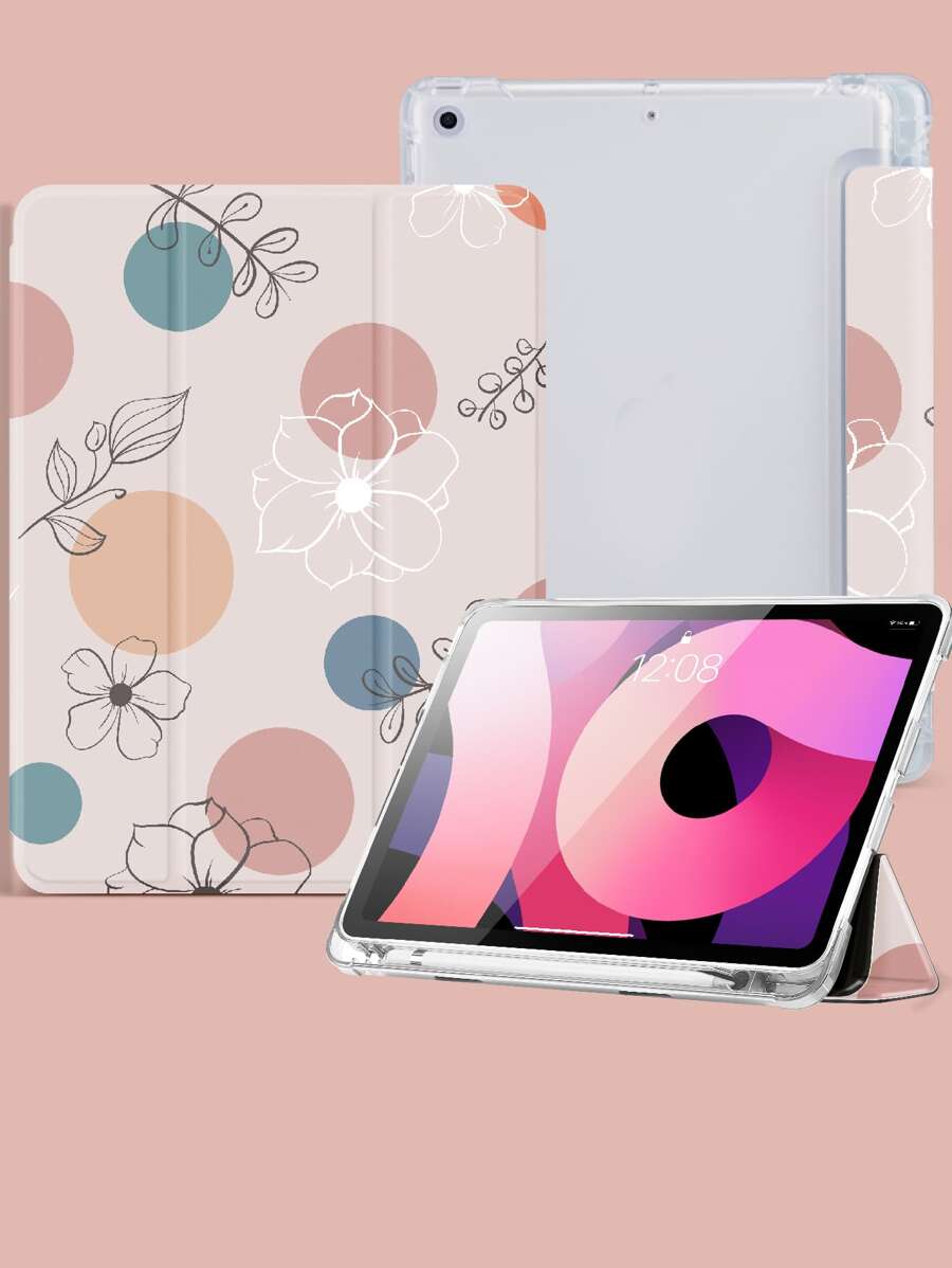 Flower Pattern Case Compatible With IPad - Multicolor - View 1
