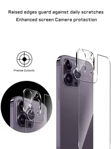 2 件透明手机背保护膜和 2 件镜头保护膜适用于 iPhone 16/16 Plus/16 Pro/16 Pro Max/15/15Pro/15Plus/15Promax - 無色 - 查看 3