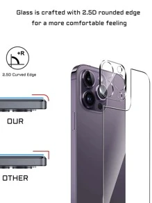 2 件透明手机背保护膜和 2 件镜头保护膜适用于 iPhone 16/16 Plus/16 Pro/16 Pro Max/15/15Pro/15Plus/15Promax - 無色 - 查看 4