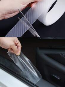 1 rollo 7cm*300cm Pegatina antiarañazos para coche - transparente - Ver 8