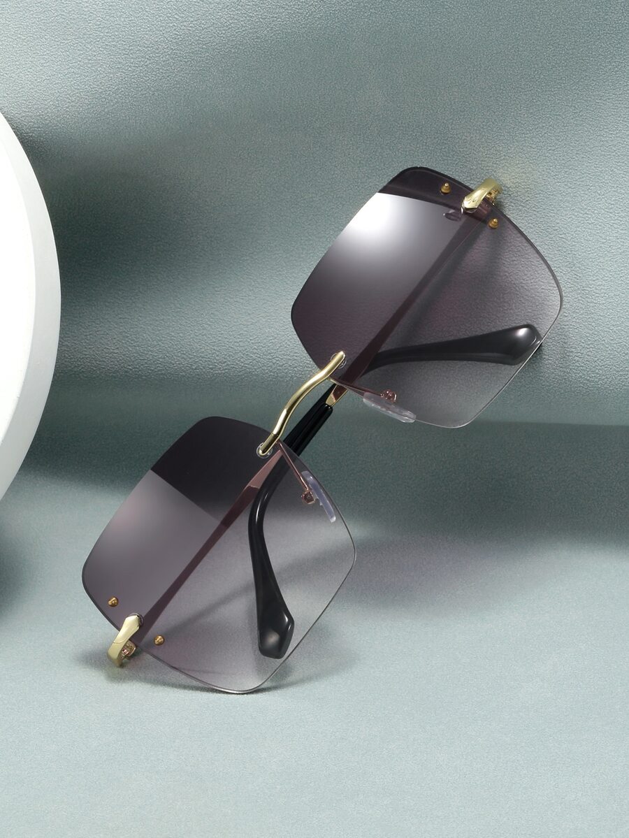 Gafas de moda sin marco remache - Degradado - Ver 1